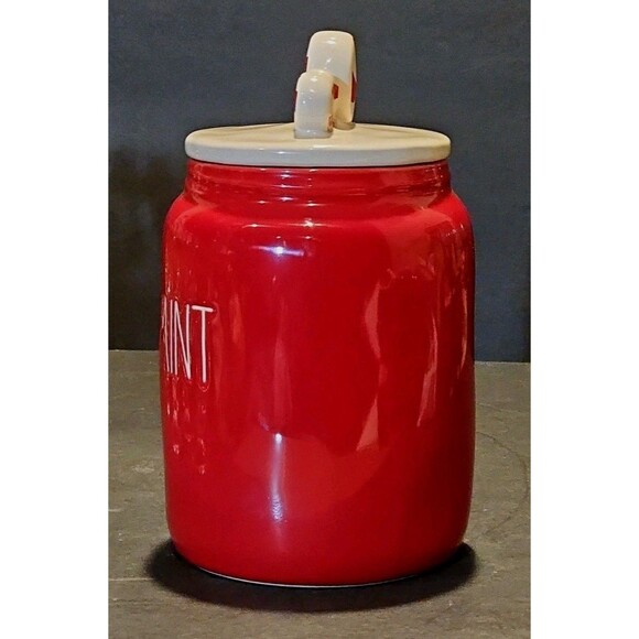 RARE Rae Dunn Artisan Collection Peppermint Canister – Christmas Holiday - Picture 4 of 8
